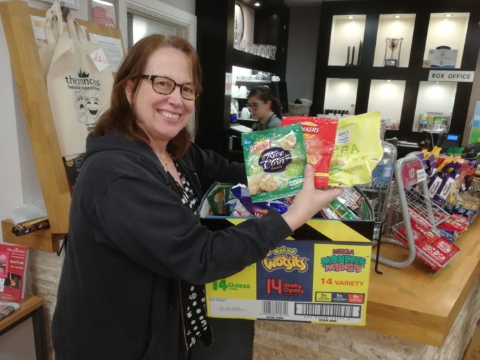 Crisp packet recycling at Burnham-On-Sea's Princess Theatre