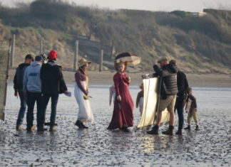 ITV Sanditon filming Brean Beach