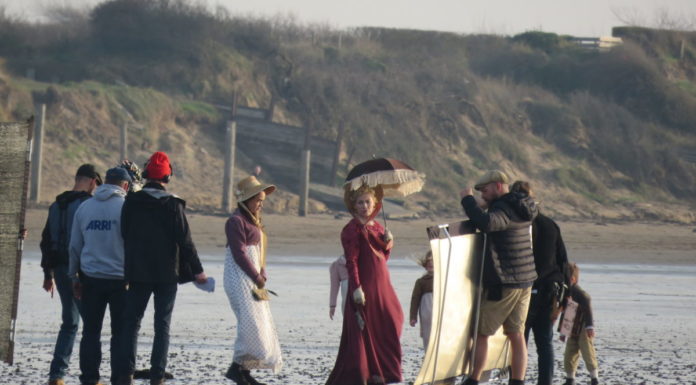 ITV Sanditon filming Brean Beach