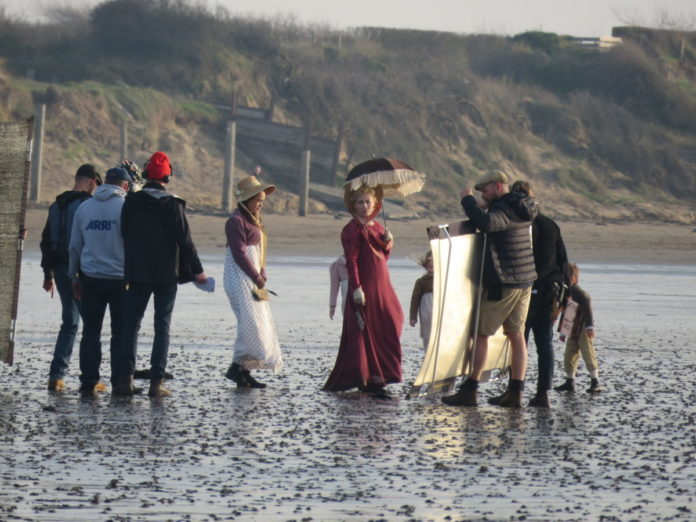 ITV Sanditon filming Brean Beach
