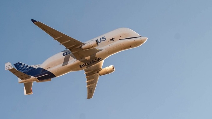 The BelugaXL photographed by Adrian Lewis