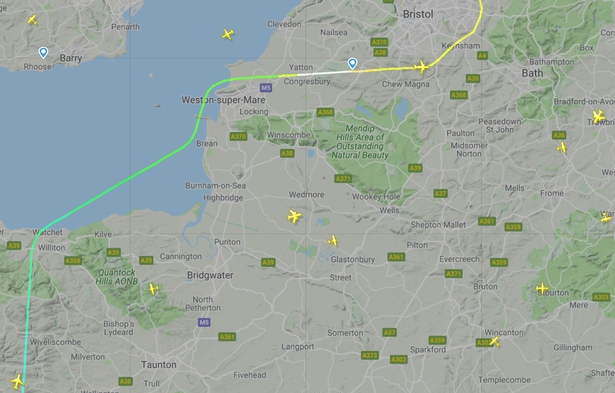 The BelugaXL's flight over Somerset 