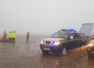 Lady rescued from thick fog on Brean beach