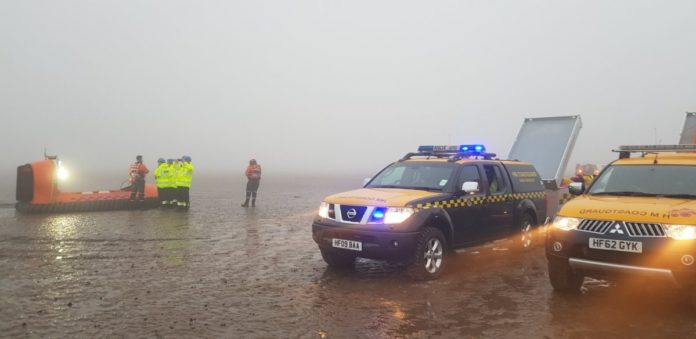 Lady rescued from thick fog on Brean beach