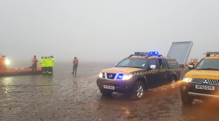 Lady rescued from thick fog on Brean beach