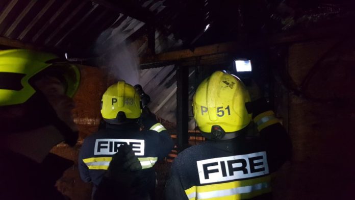 Burnham-On-Sea fire crews at farm yard blaze in Mark near Burnham-On-Sea