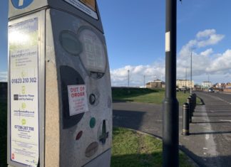 Parking machine Burnham-On-Sea seafront