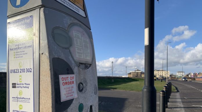 Parking machine Burnham-On-Sea seafront