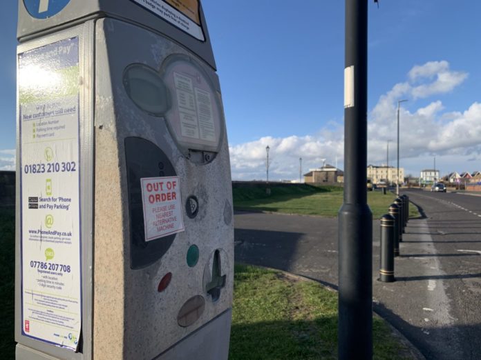 Parking machine Burnham-On-Sea seafront