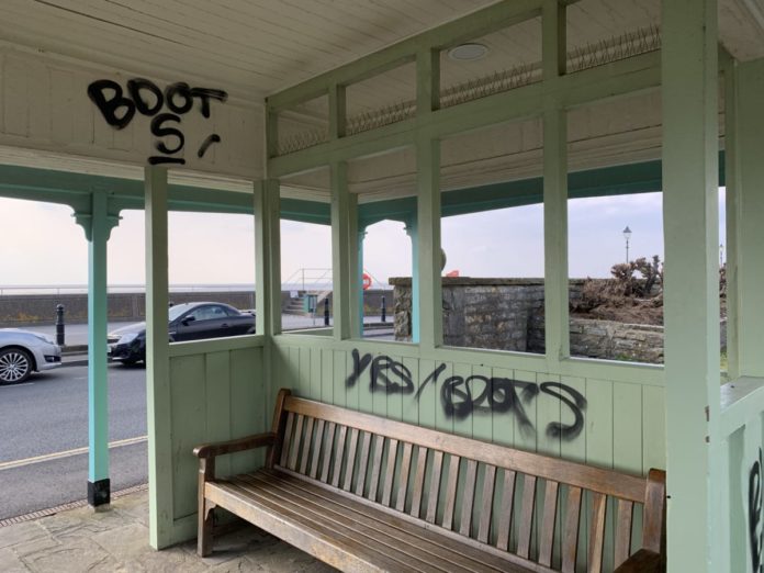 Marine Cove graffiti in Burnham-On-Sea