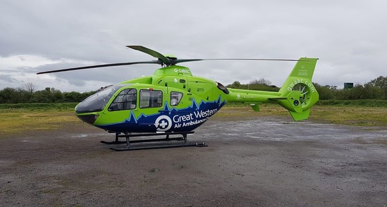 air ambulance at brent knoll sanders garden world