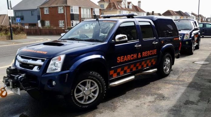 BARB trucks outside seafront station