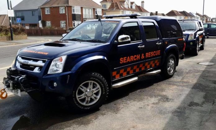 BARB trucks outside seafront station