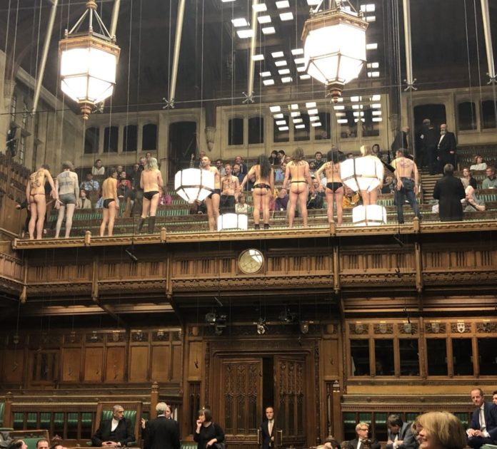 Commons naked protest