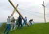 Easter crosses on Brent Knoll