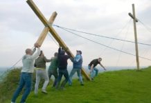 Easter crosses on Brent Knoll