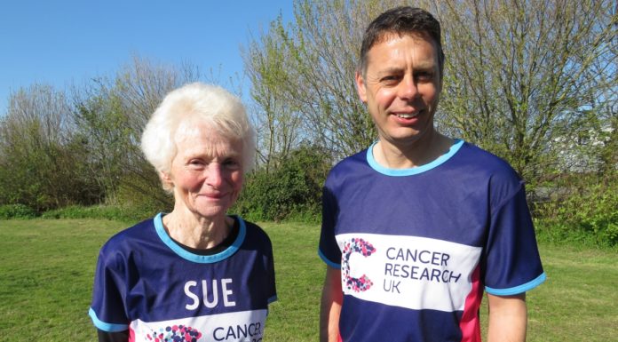 Burnham-On-Sea London Marathon 2019 runners Steve Wilcox and Sue Nicholls