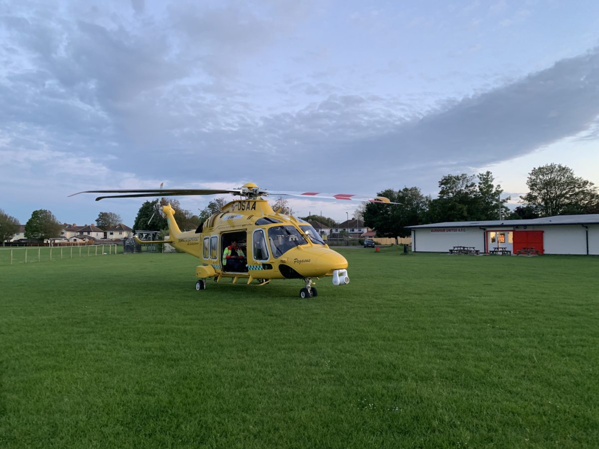 air ambulance at Bay Centre