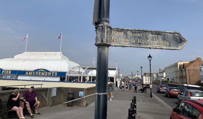 Fingerpost signs in Burnham-On-Sea