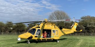 Air ambulance landing
