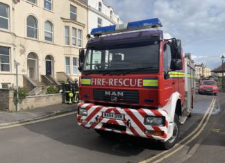 Burnham-On-Sea seafront fire