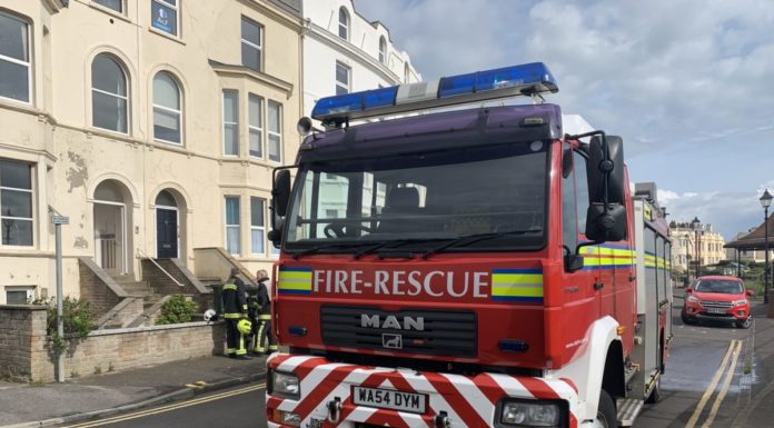 Burnham-On-Sea seafront fire