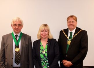 Cllr Alan Bradford, Vice Chairman; Allison Griffin, Chief Executive; Cllr Peter Clayton, Chairman of Sedgemoor District Council