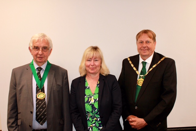 Cllr Alan Bradford, Vice Chairman; Allison Griffin, Chief Executive; Cllr Peter Clayton, Chairman of Sedgemoor District Council