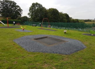 Play area safety surface