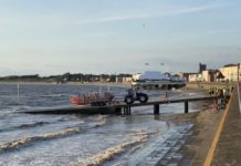 burnham-on-sea rnli lifeboat launching