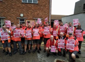 Royal mail workers in Burnham-On-Sea