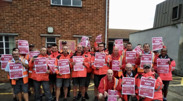 Royal mail workers in Burnham-On-Sea