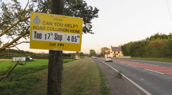 A38 Brent Knoll crash scene
