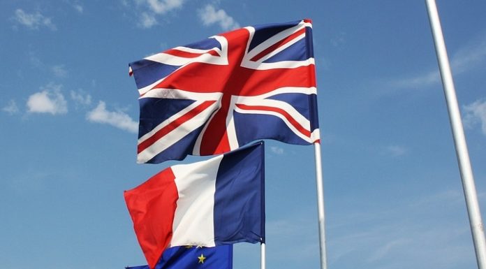 Britain and France flags