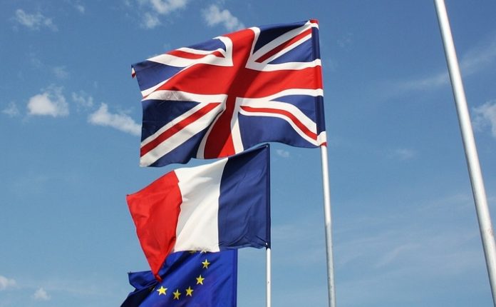 Britain and France flags