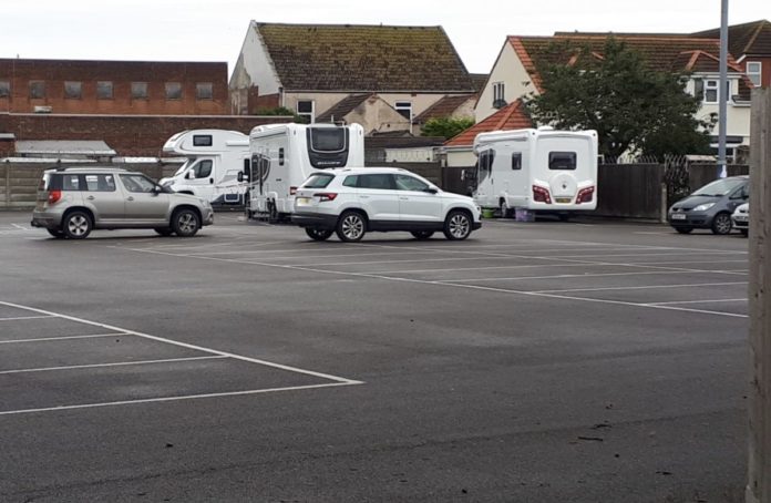 Travellers at Highbridge Bank Street car park