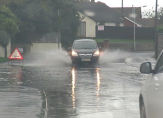 brean roads flooded