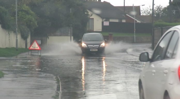 brean roads flooded