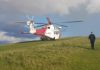 Helicopter on Brean Down