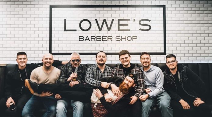 Burnham-On-Sea Lowes barber shop Movember team