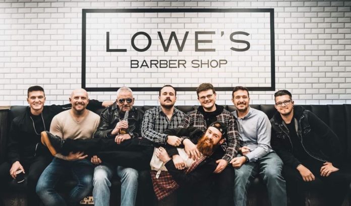 Burnham-On-Sea Lowes barber shop Movember team