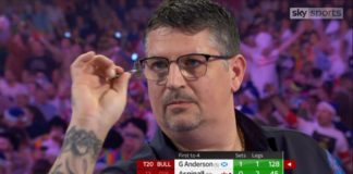 Burnham-On-Sea darts player Gary Anderson