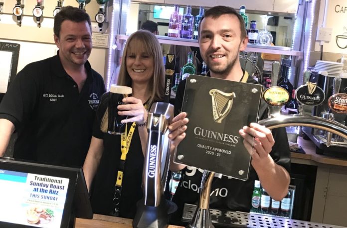 Burnham-On-Sea Ritz Social Club celebrates Guinness quality award