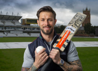 Cricketer Peter Trego of Somerset CCC at the Taunton ground.