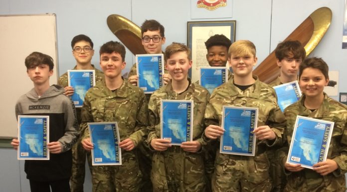 Burnham-On-Sea Air Cadets awards