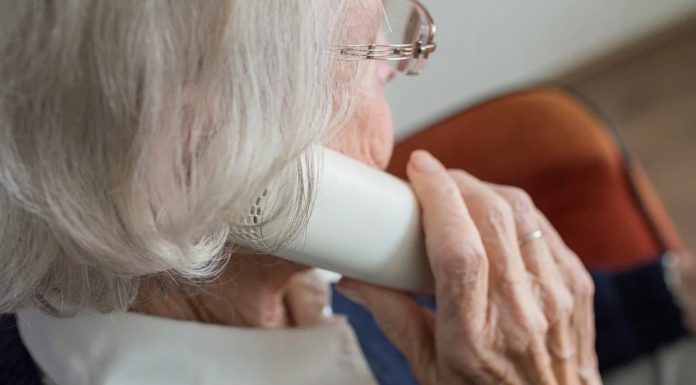 elderly person on phone 1