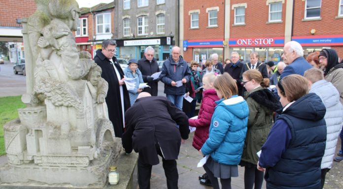 Holocaust day ceremony in Highbridge in 2020