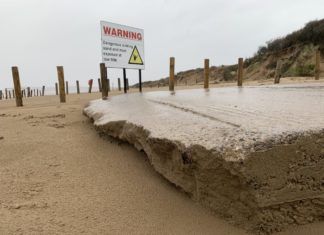 Berrow beach access road