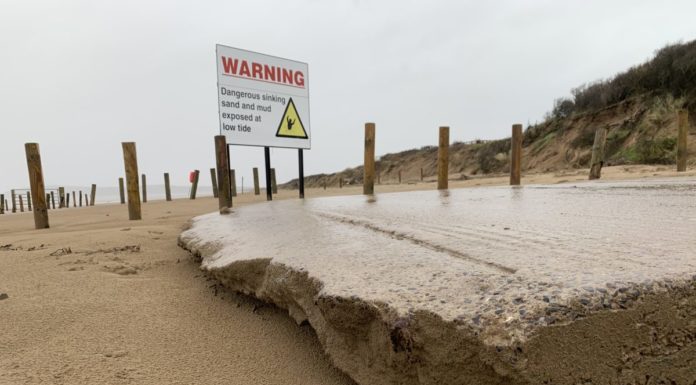 Berrow beach access road