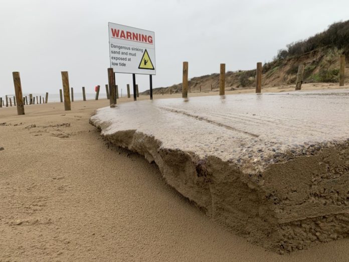 Berrow beach access road